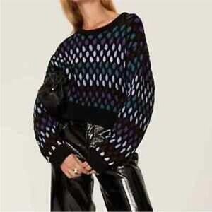 Cropped Polka Dot‎ Wool Sweater by Koche Sz XS